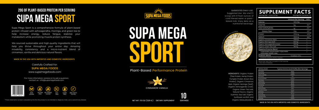 Supa Mega Sport Plant-Based Protein (10 Servings)