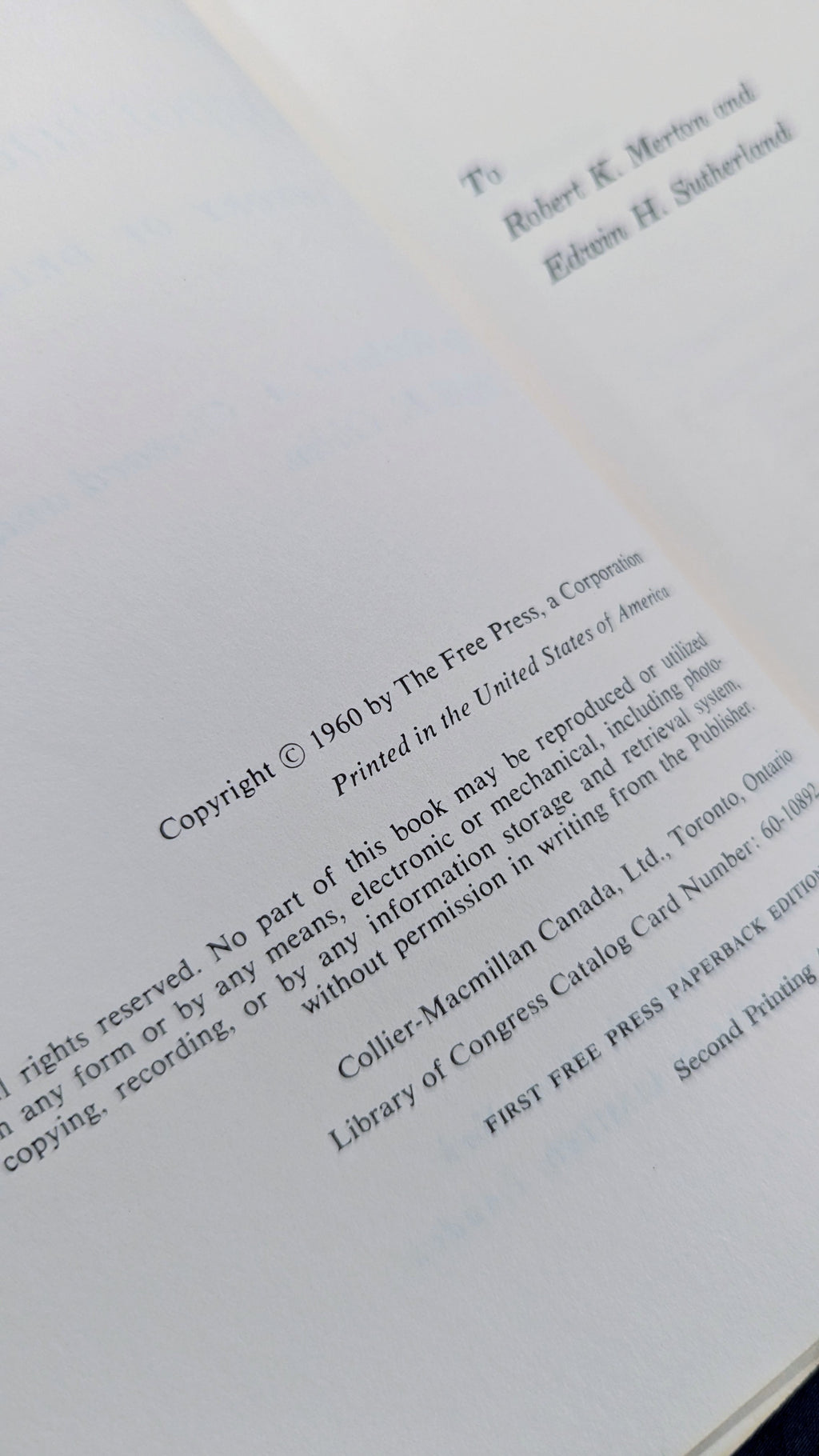 "Delinquency and Opportunity: A Theory of Delinquent Gangs" by Cloward & Ohlin (Vintage 1960s Paperback)