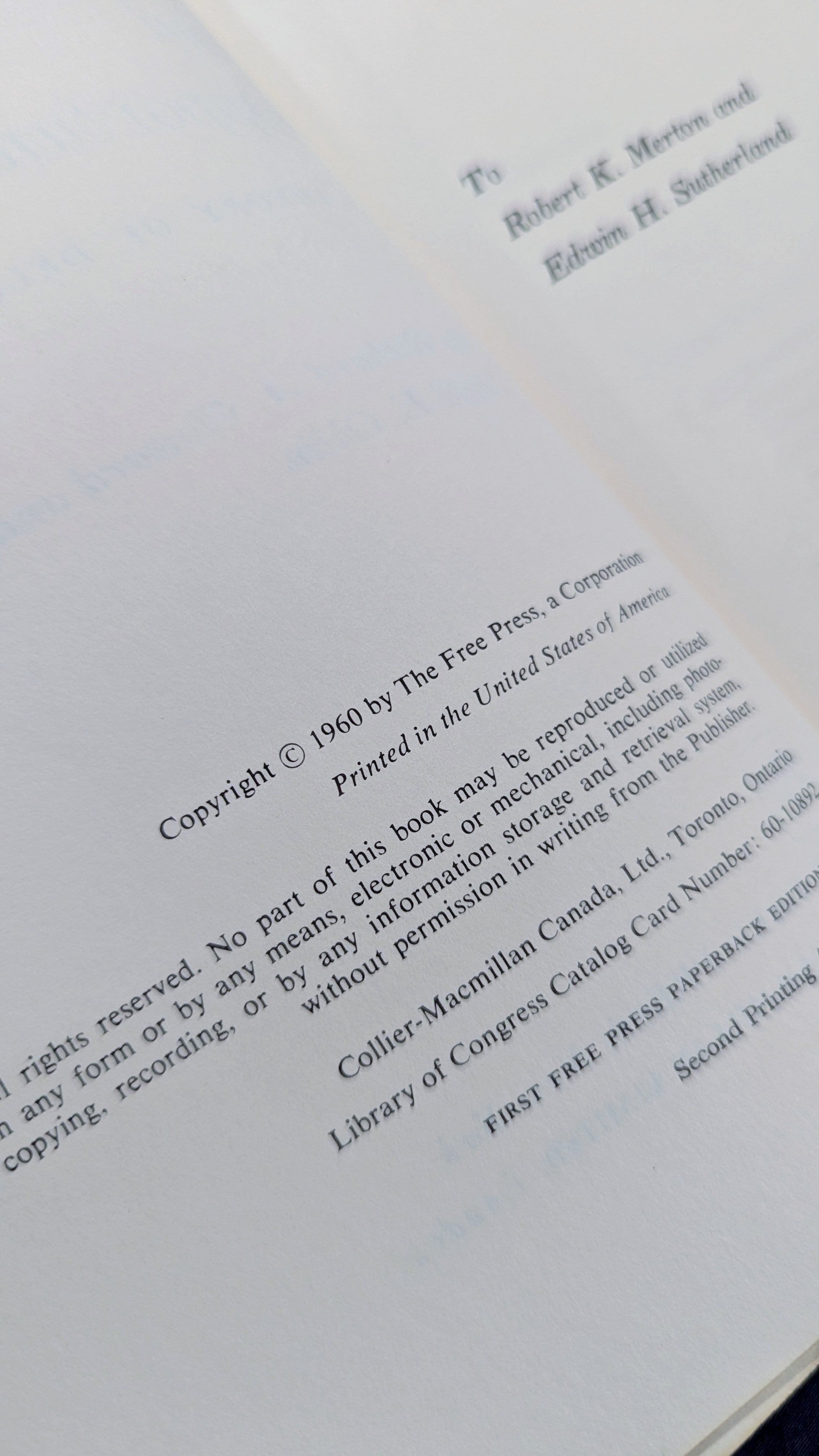 "Delinquency and Opportunity: A Theory of Delinquent Gangs" by Cloward & Ohlin (Vintage 1960s Paperback)