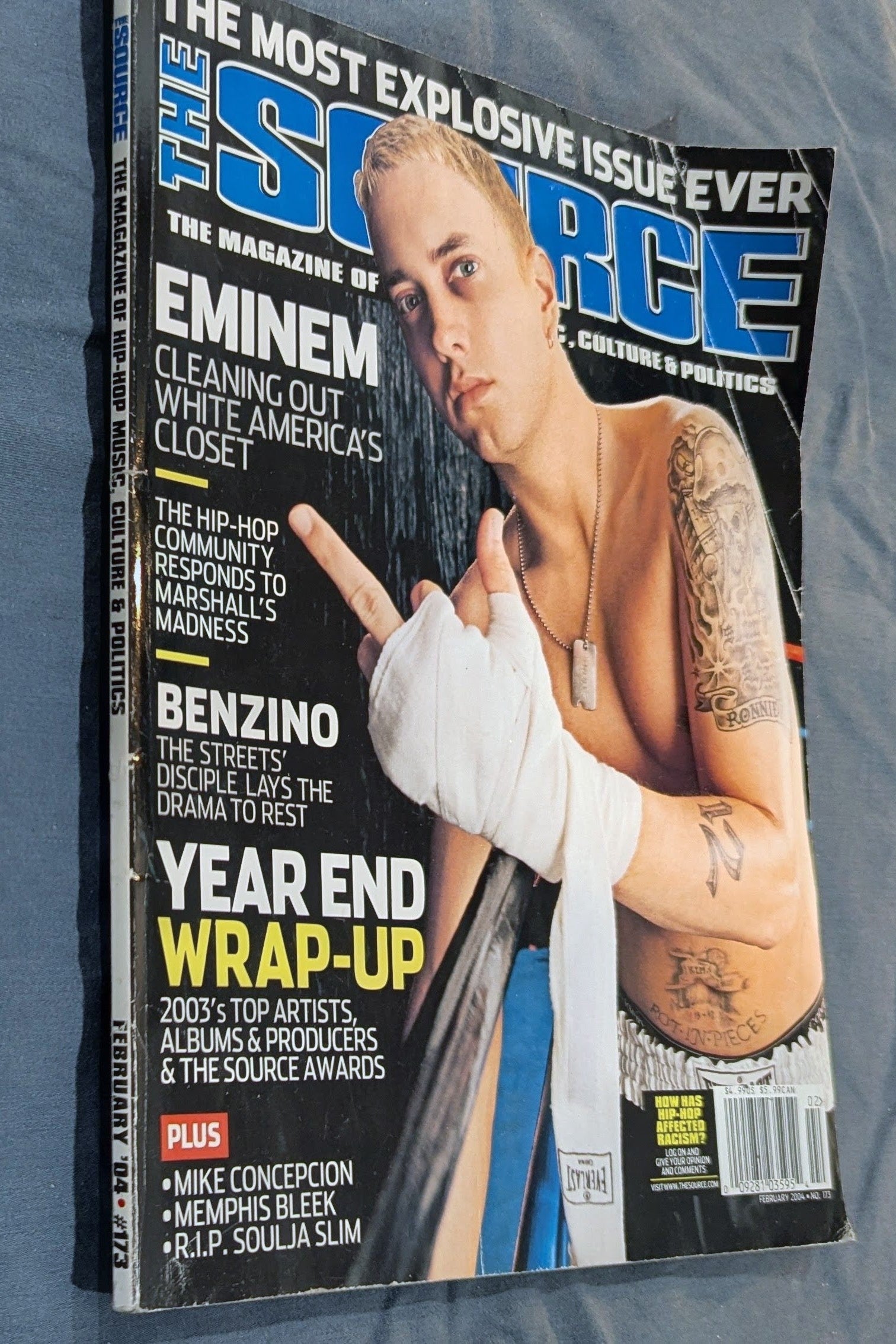 The Source Magazine February 2004 - Eminem vs Benzino Cover - Issue 173