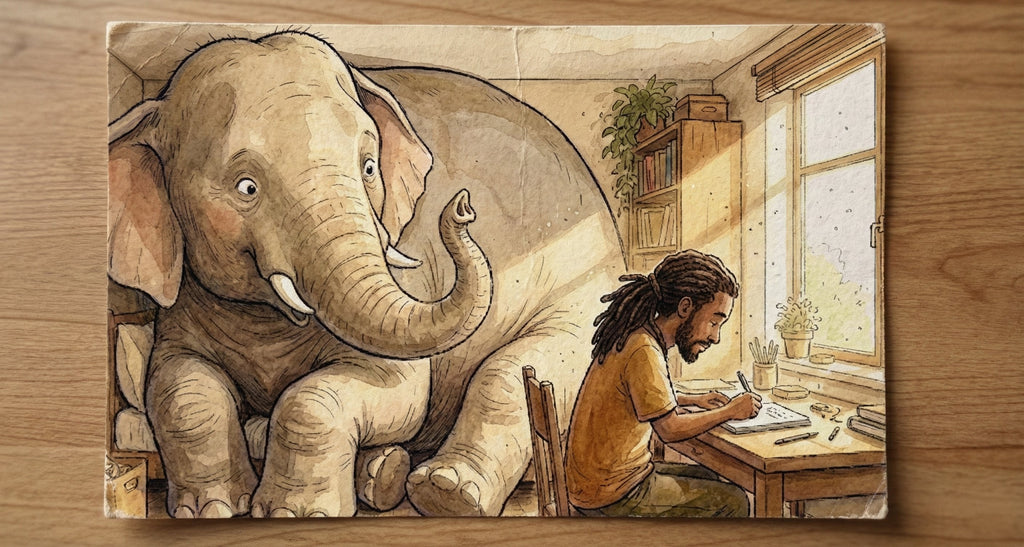 "The Elephant Room" Handcrafted Postcard Pack (Set of 12)