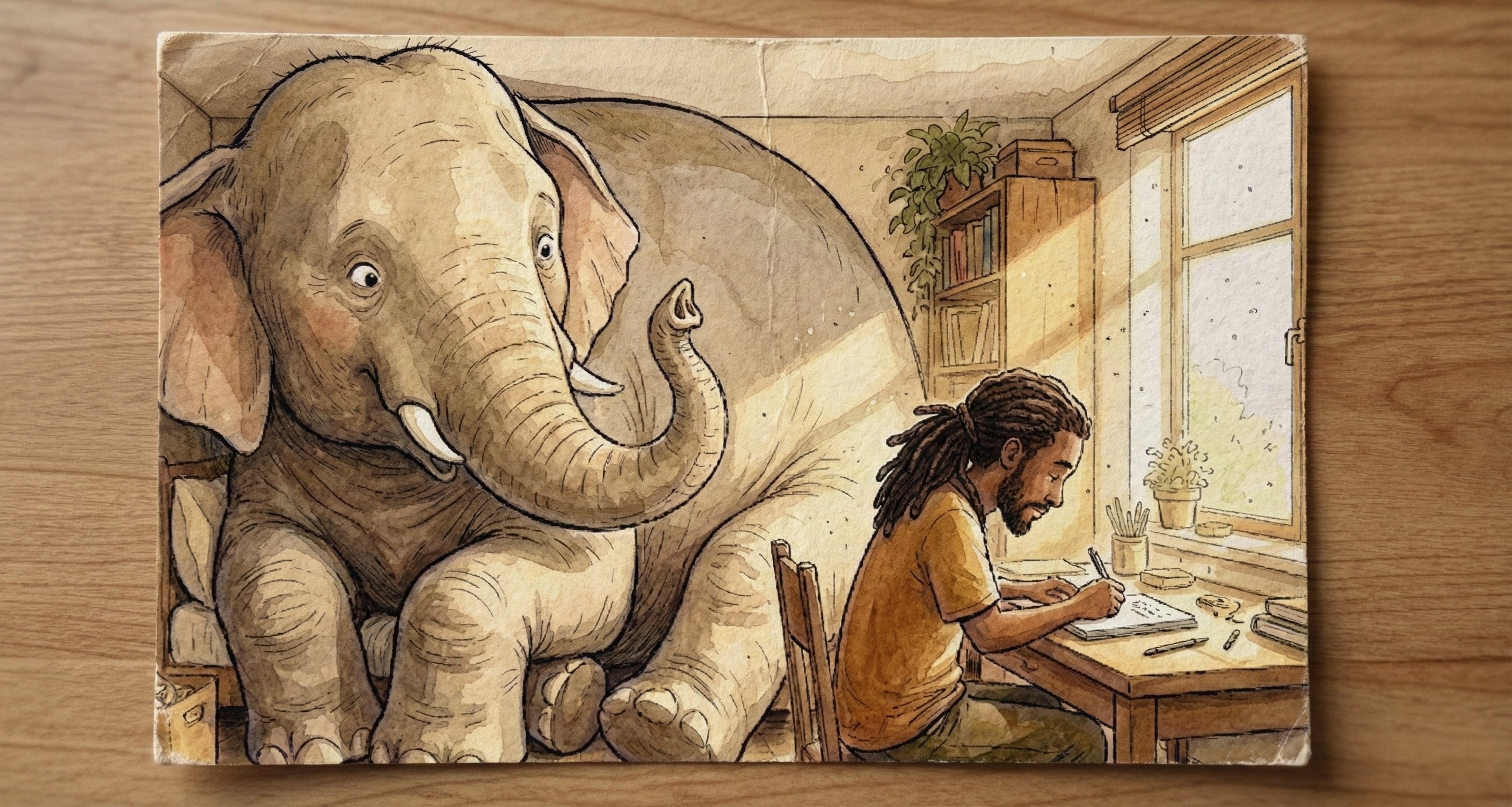 "The Elephant Room" Handcrafted Postcard Pack (Set of 12)