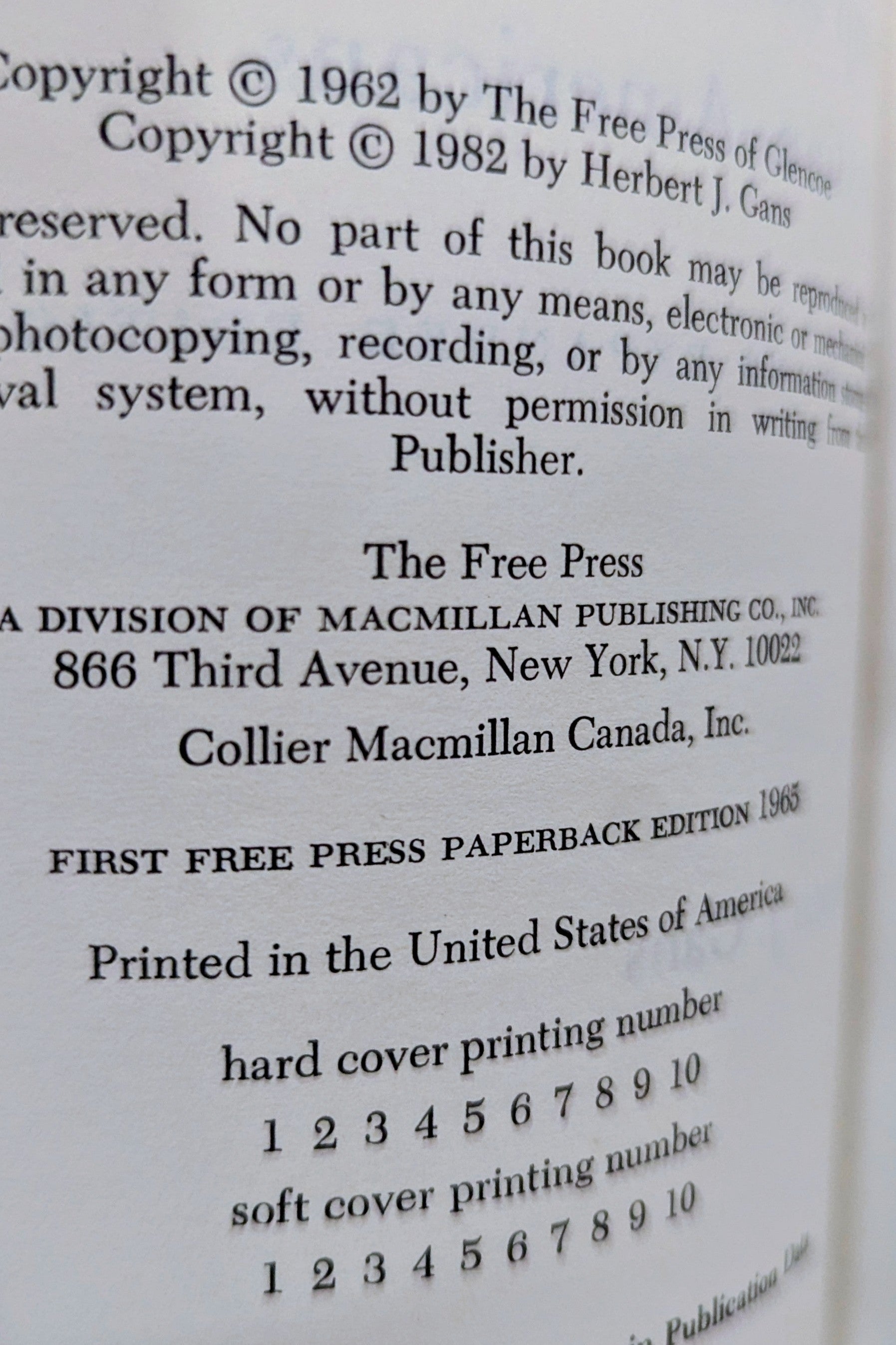 The Urban Villagers: Group and Class in the Life of Italian-Americans" by Herbert J. Gans (Updated & Expanded Edition)