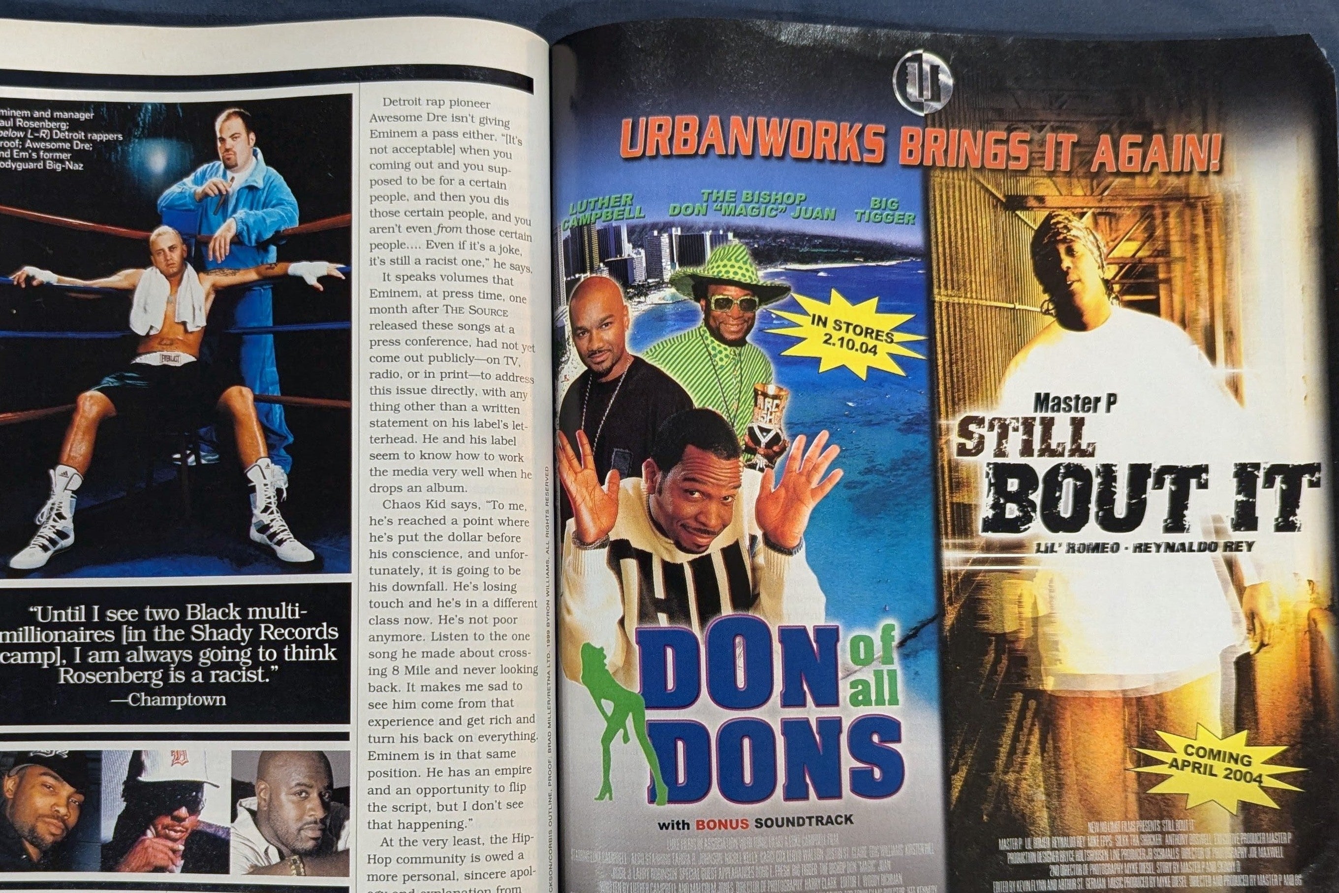 The Source Magazine February 2004 - Eminem vs Benzino Cover - Issue 173