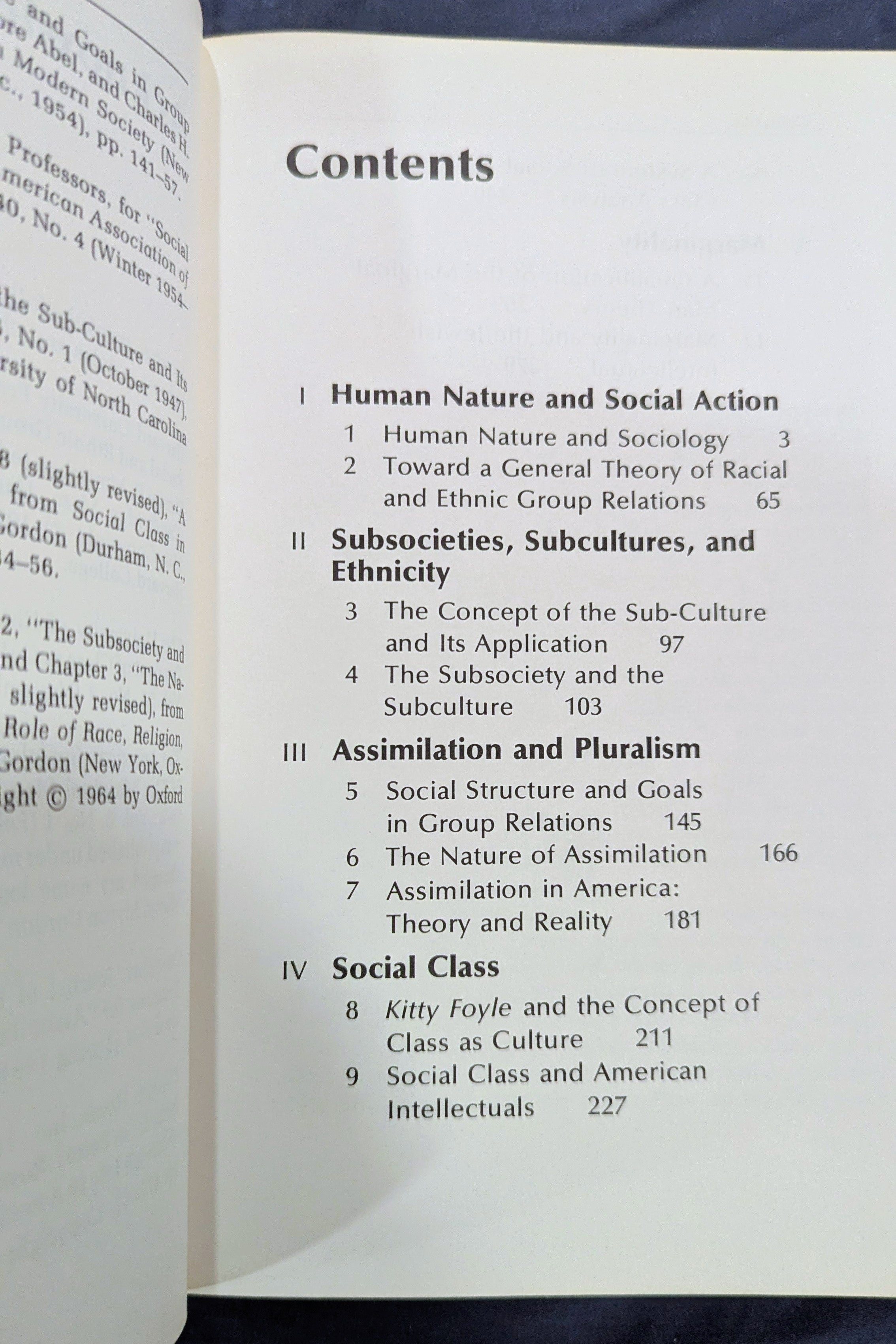 "Human Nature, Class, and Ethnicity" by Milton M. Gordon (1st Edition, 1978)